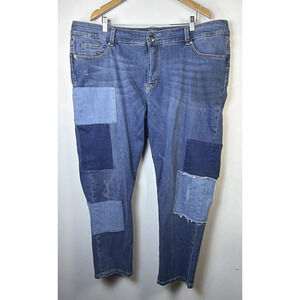 Melissa McCarthy Seven 7 Women's 20 Slimming Girlfriend Patch Denim Jeans 80's